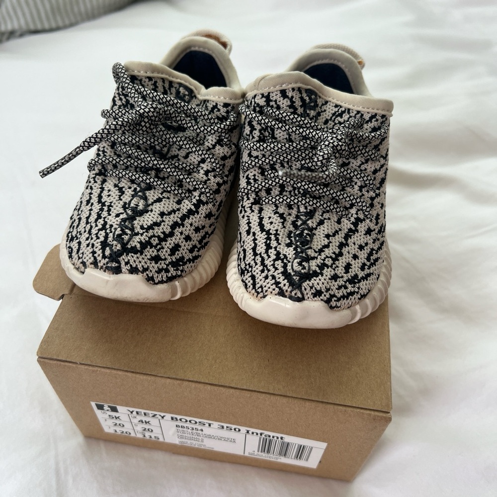 Kids Black and Cream Shoes